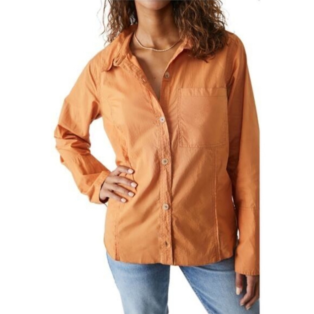 Free People We The Free Mackenzie Poplin Button‎ Down Shirt